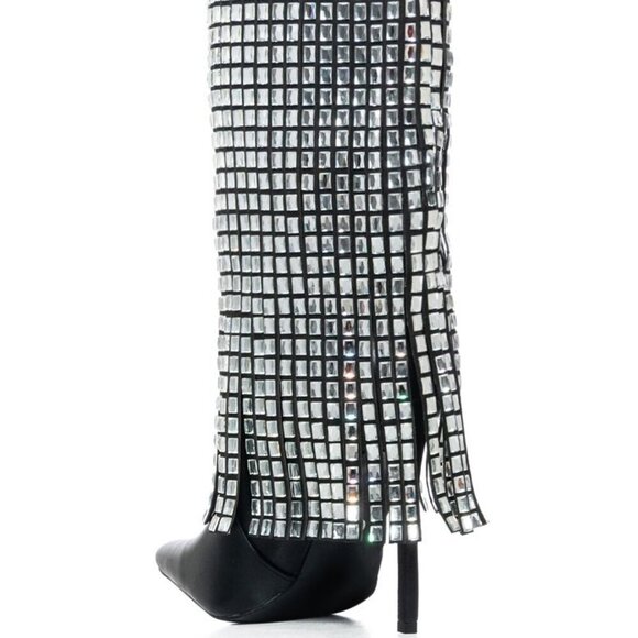 AZALEA WANG " SPECTACULAR VIBES " EMBELLISHED BOOT(BRAND NEW !!!!!!!!!!!!!! - Picture 3 of 7